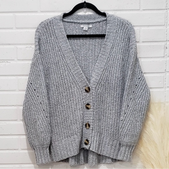 American Eagle Outfitters Sweaters - American Eagle | Gray Chunky Knit Cardigan Sweater